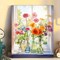 Flowers Paint by Numbers Kit for Adults-Flower Adult Paint by Number Kits on Canvas,Flowers Painting by Number Adult for Gift Home Wall Decor(16x20inch)